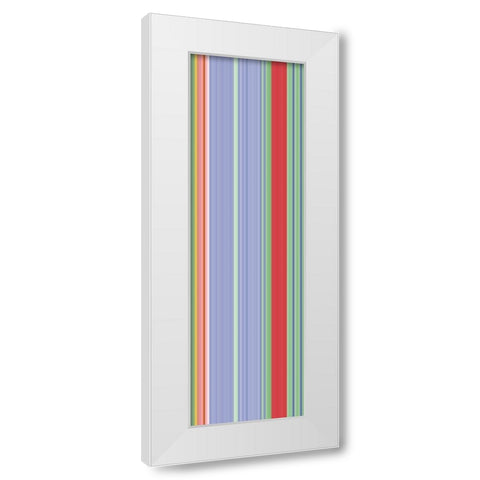 Stripe Totem XVI White Modern Wood Framed Art Print by Grayscale