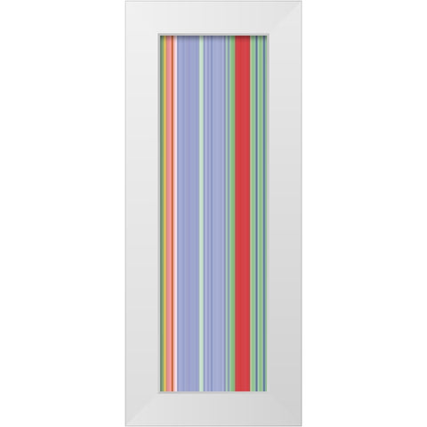 Stripe Totem XVI White Modern Wood Framed Art Print by Grayscale