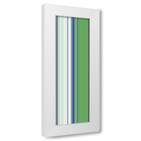 Stripe Totem XVII White Modern Wood Framed Art Print by Grayscale