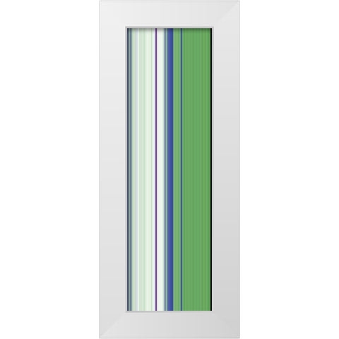 Stripe Totem XVII White Modern Wood Framed Art Print by Grayscale