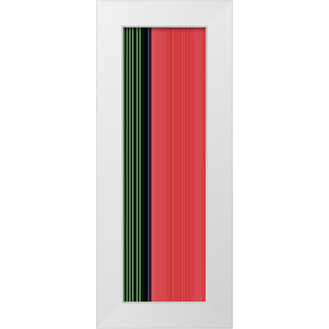 Stripe Totem XVIII White Modern Wood Framed Art Print by Grayscale