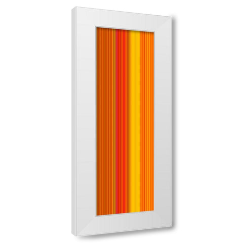 Stripe Totem XIX White Modern Wood Framed Art Print by Grayscale