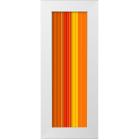 Stripe Totem XIX White Modern Wood Framed Art Print by Grayscale