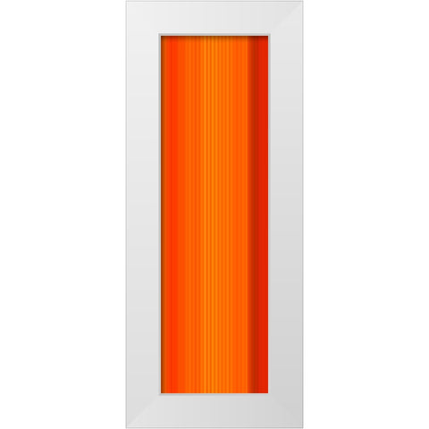 Stripe Totem XX White Modern Wood Framed Art Print by Grayscale