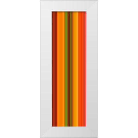Stripe Totem XXI White Modern Wood Framed Art Print by Grayscale