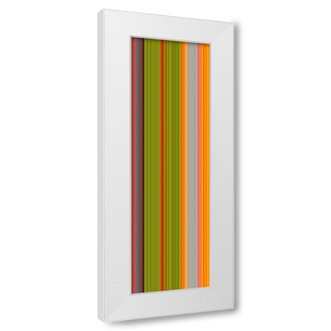 Stripe Totem XXII White Modern Wood Framed Art Print by Grayscale