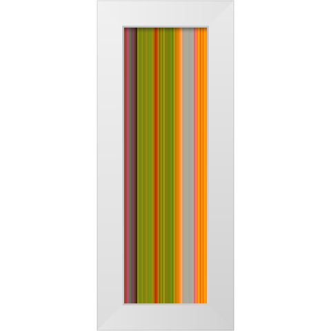 Stripe Totem XXII White Modern Wood Framed Art Print by Grayscale