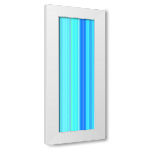 Stripe Totem XXV White Modern Wood Framed Art Print by Grayscale