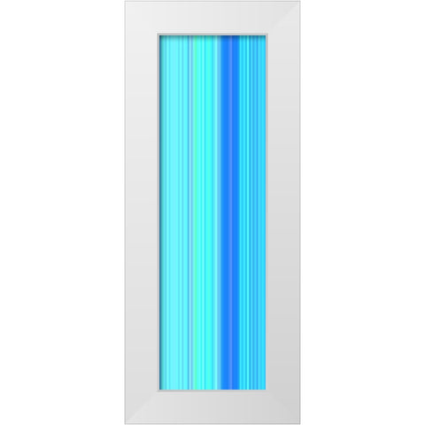 Stripe Totem XXV White Modern Wood Framed Art Print by Grayscale