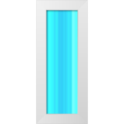 Stripe Totem XXVI White Modern Wood Framed Art Print by Grayscale
