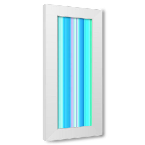 Stripe Totem XXVII White Modern Wood Framed Art Print by Grayscale