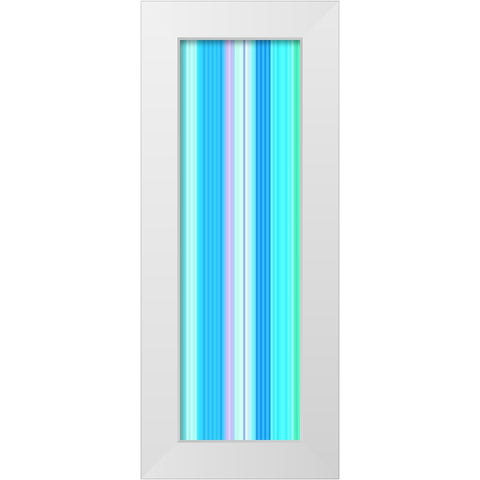 Stripe Totem XXVII White Modern Wood Framed Art Print by Grayscale