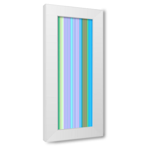 Stripe Totem XXVIII White Modern Wood Framed Art Print by Grayscale
