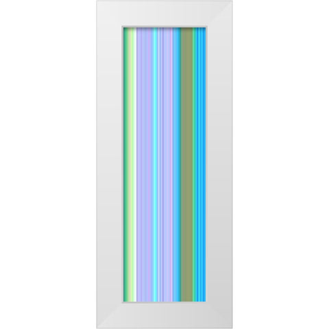 Stripe Totem XXVIII White Modern Wood Framed Art Print by Grayscale