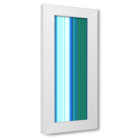 Stripe Totem XXIX White Modern Wood Framed Art Print by Grayscale