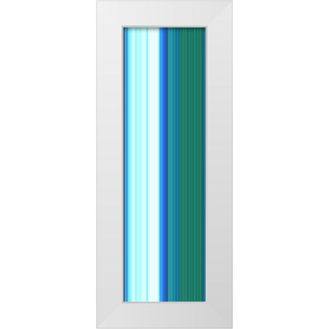Stripe Totem XXIX White Modern Wood Framed Art Print by Grayscale