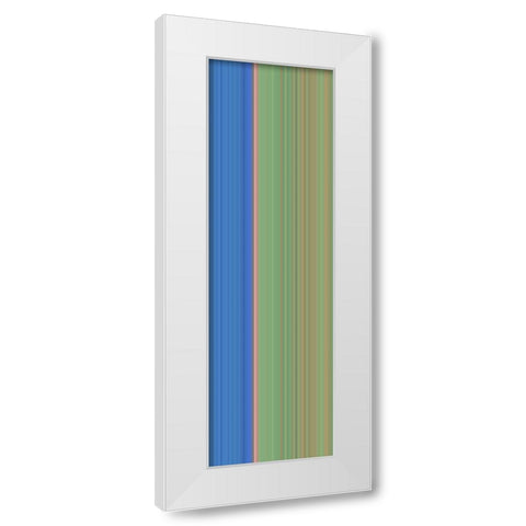 Stripe Totem XXX White Modern Wood Framed Art Print by Grayscale