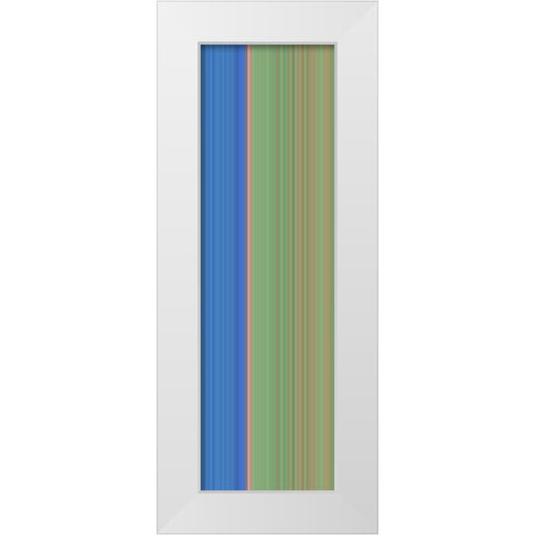 Stripe Totem XXX White Modern Wood Framed Art Print by Grayscale