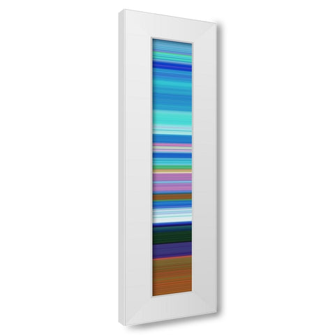 Tall Totem V White Modern Wood Framed Art Print by Grayscale