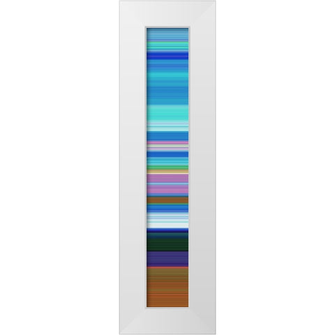 Tall Totem V White Modern Wood Framed Art Print by Grayscale