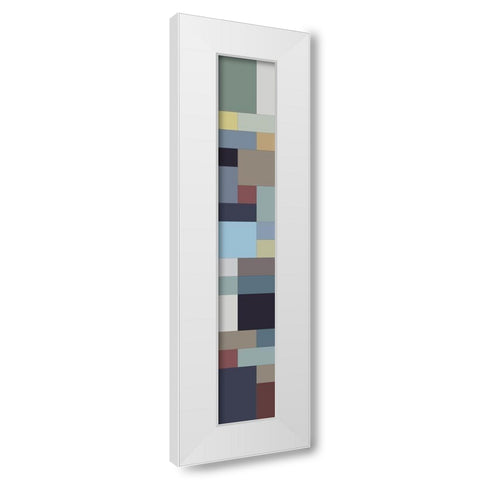 Tall Totem X White Modern Wood Framed Art Print by Grayscale