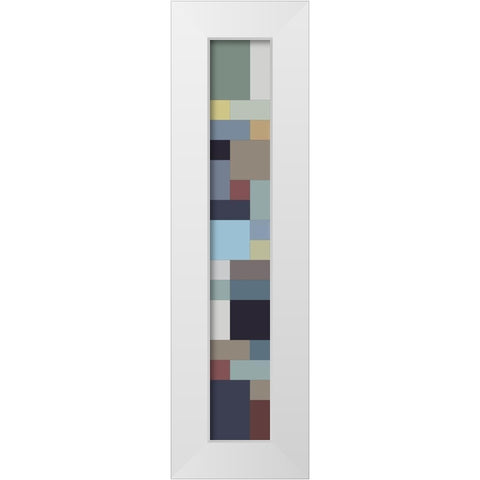 Tall Totem X White Modern Wood Framed Art Print by Grayscale