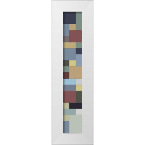 Tall Totem XII White Modern Wood Framed Art Print by Grayscale