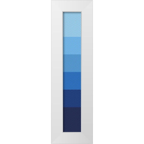 Tall Totem XIII White Modern Wood Framed Art Print by Grayscale