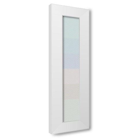 Tall Totem XVI White Modern Wood Framed Art Print by Grayscale