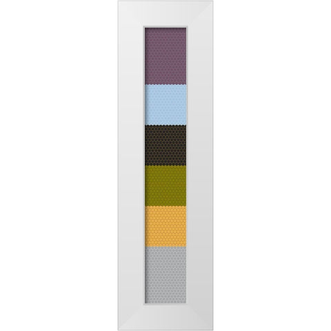 Tall Totem XVIII White Modern Wood Framed Art Print by Grayscale