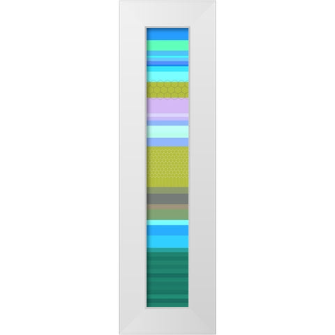 Tall Totem XIX White Modern Wood Framed Art Print by Grayscale