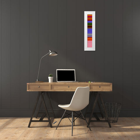Tall Totem XX White Modern Wood Framed Art Print by Grayscale