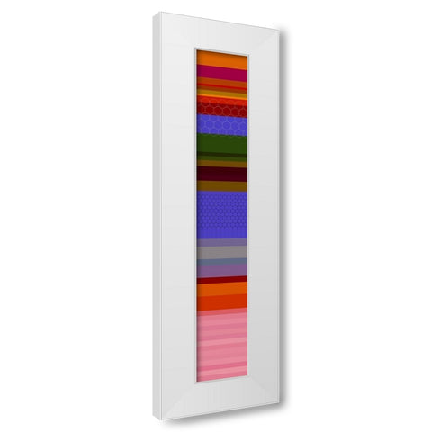 Tall Totem XX White Modern Wood Framed Art Print by Grayscale