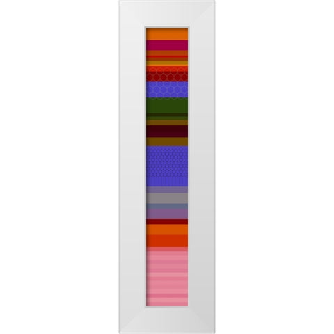Tall Totem XX White Modern Wood Framed Art Print by Grayscale
