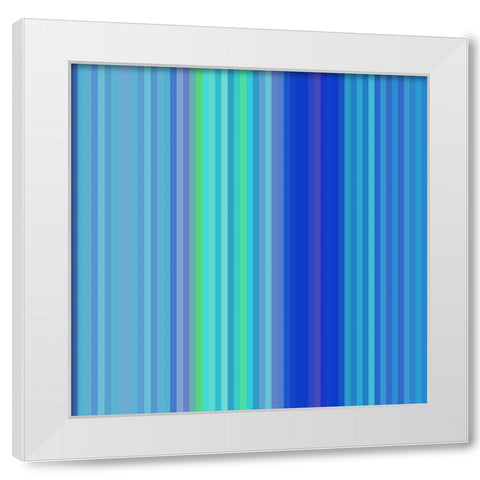 Pinstripes I White Modern Wood Framed Art Print by Grayscale