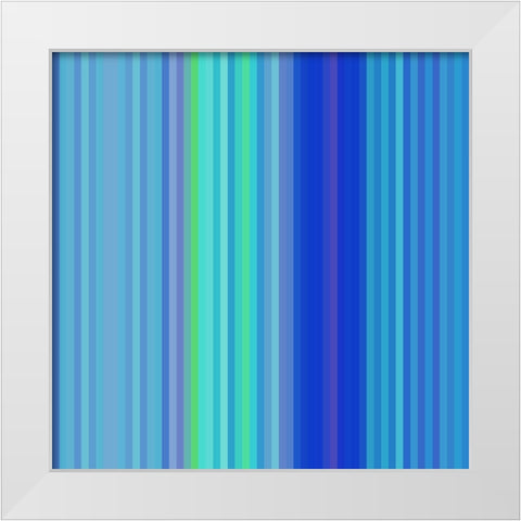 Pinstripes I White Modern Wood Framed Art Print by Grayscale