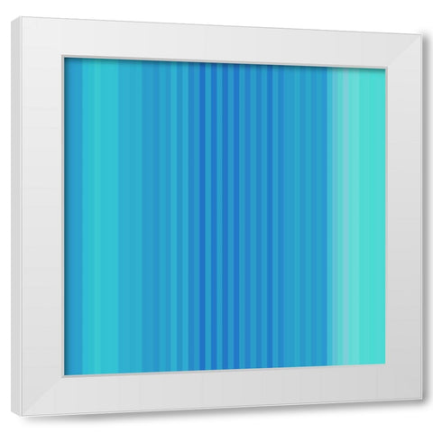 Pinstripes II White Modern Wood Framed Art Print by Grayscale