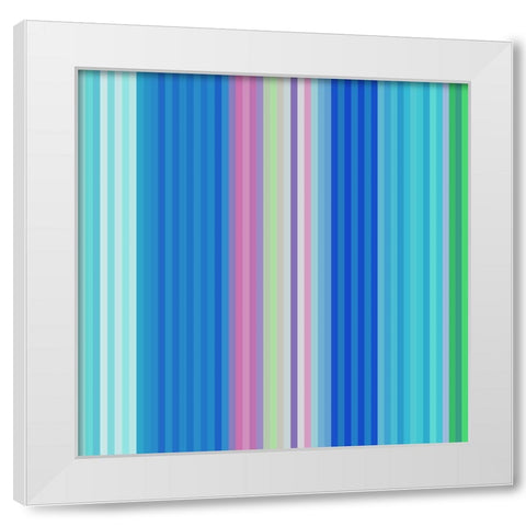 Pinstripes III White Modern Wood Framed Art Print by Grayscale