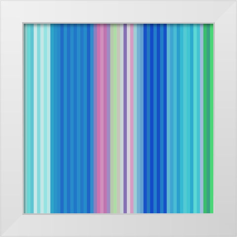 Pinstripes III White Modern Wood Framed Art Print by Grayscale