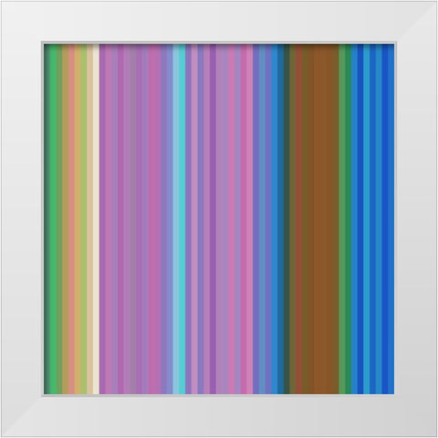 Pinstripes IV White Modern Wood Framed Art Print by Grayscale
