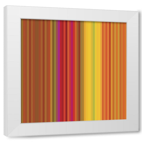 Pinstripes VII White Modern Wood Framed Art Print by Grayscale