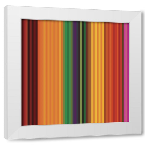 Pinstripes IX White Modern Wood Framed Art Print by Grayscale