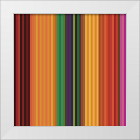 Pinstripes IX White Modern Wood Framed Art Print by Grayscale