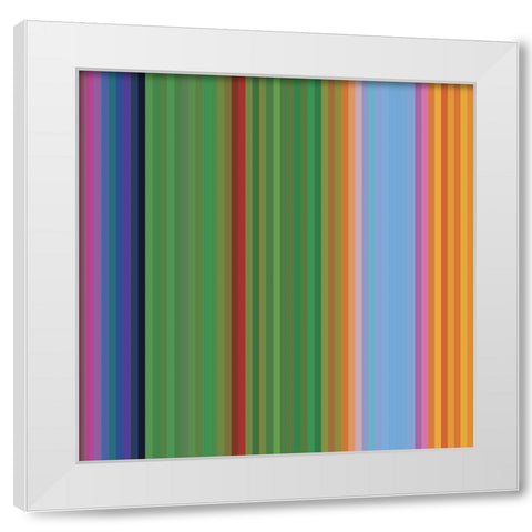 Pinstripes X White Modern Wood Framed Art Print by Grayscale