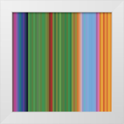 Pinstripes X White Modern Wood Framed Art Print by Grayscale