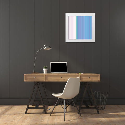 Pinstripes XII White Modern Wood Framed Art Print by Grayscale
