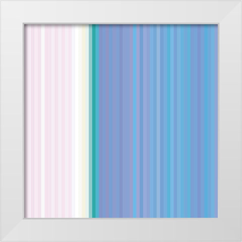 Pinstripes XII White Modern Wood Framed Art Print by Grayscale