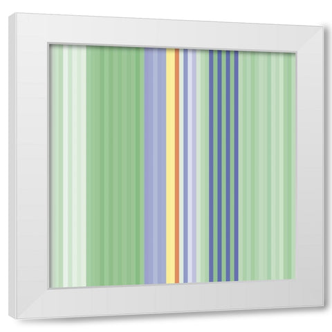 Pinstripes XV White Modern Wood Framed Art Print by Grayscale