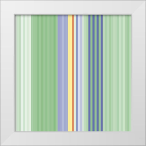 Pinstripes XV White Modern Wood Framed Art Print by Grayscale