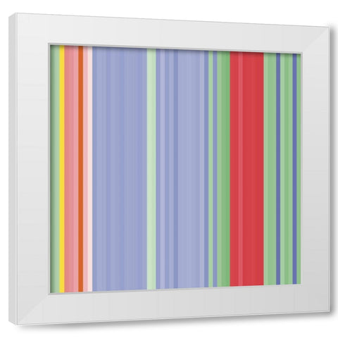 Pinstripes XVI White Modern Wood Framed Art Print by Grayscale